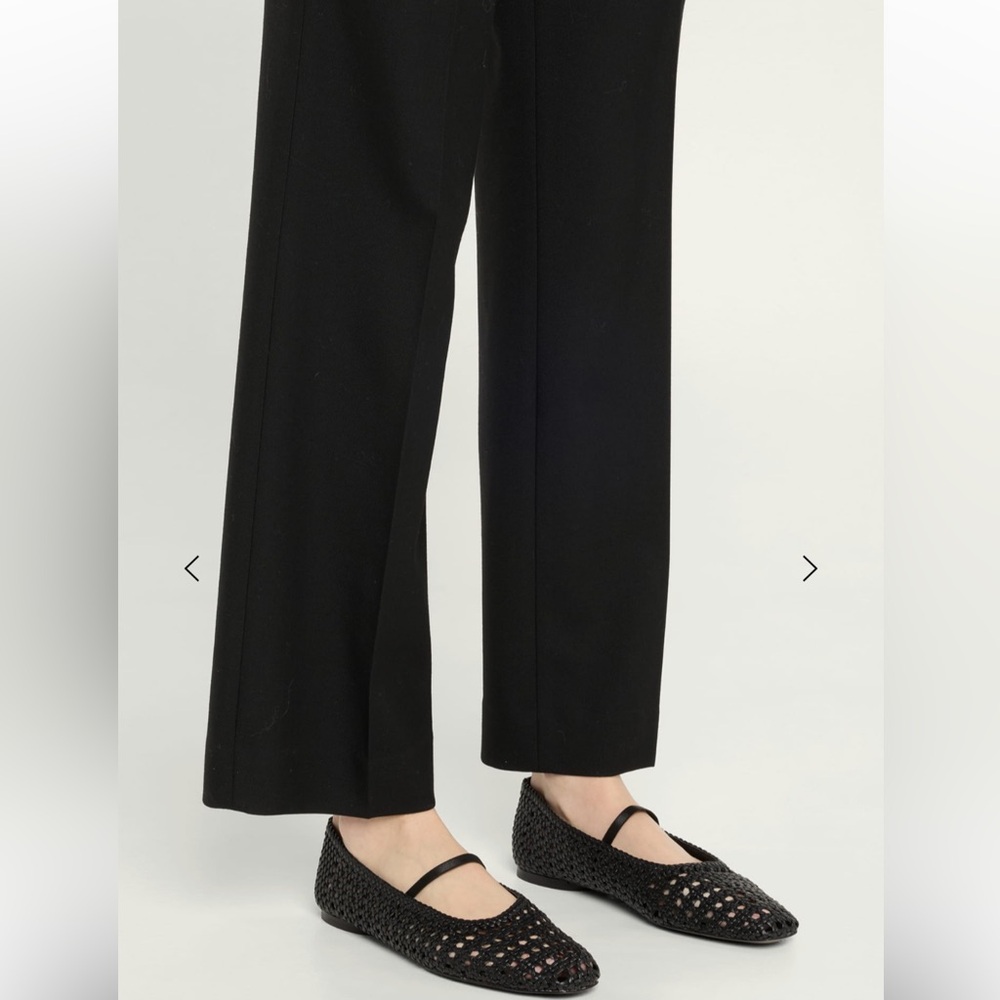 VINCE
Vivian Crochet Leather Mary Jane Ballerina Flats
Black Woven Leather 9.5